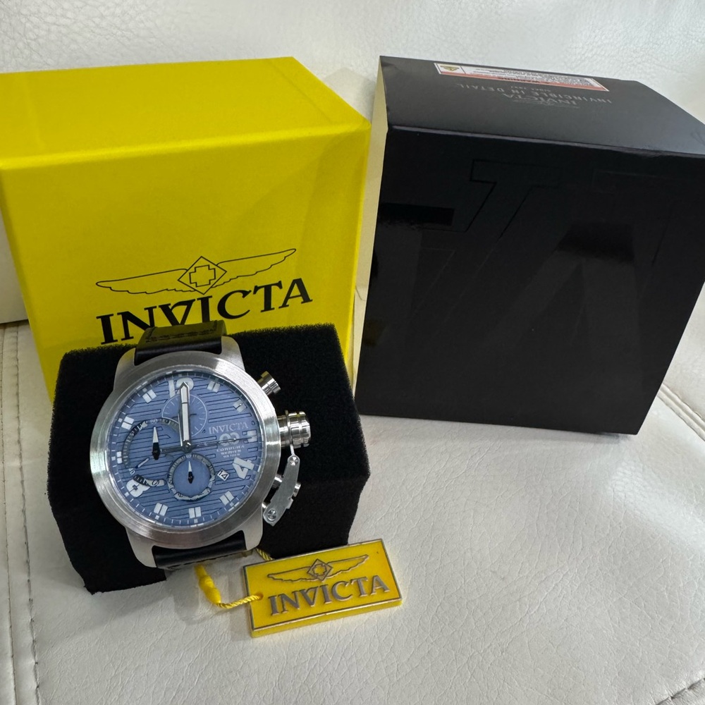Invicta 48953 Silver and Blue Face Corduba 46mm Watch